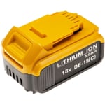 vhbw Batterie compatible avec Dewalt DCG413, DCGG571, DCG413F, DCH213, DCG426N, DCH133NT, DCGG571M1 outil électrique (3000 mAh, Li-ion, 18 V)