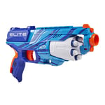 Nerf Elite Disruptor Blaster, 6-Dart Rotating Drum, 6 Nerf Elite Darts, Slam Fire, Reflex Blue, Amazon Exclusive