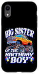 iPhone XR Big Sister of the Birthday Boy Monster Truck Birthday Party Case