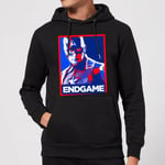 Avengers Endgame Captain America Poster Hoodie - Black - S