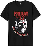 Friday the 13th Men's Uxfridmts001 T-Shirt, Black, XS