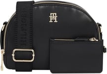 Tommy Hilfiger Sac à Bandoulière Femme Half Moon Crossover Petit, Noir (Black), Taille Unique