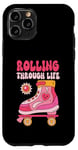 Coque pour iPhone 11 Pro Roller Derby Retro Vintage Design pour Femmes Roller Patinage