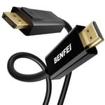 Displayport to HDMI Cable, Displayport to HDMI Male to Male 3 Meter Cable Gold-P