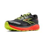 Brooks Homme Divide 5 Sneaker, Black Cherry Lime, 44.5 EU