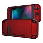 eXtremeRate PlayVital Coque de Protection pour Nintendo Switch Console Coque Grip Protection Manette pour Switch Joycon Housse de Protection pour Switch(Rouge Écarlate)