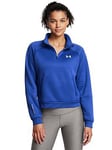 UNDER ARMOUR Womens Training Armour Fleece Pro Half Zip - Blue, Blue, Size Xl, Women