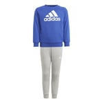 adidas Little Essentials Ensemble de jogging unisexe en tissu éponge pour enfant, Bleu semi-lucide, 5-6 ans