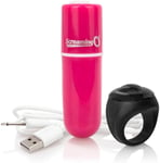 Screaming O Charged Vooom Pink Remote Control Finger Ring Bullet Vibe Sex Toy