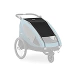 hauck Pare Soleil pour Remorque de Vélo et Poussette hauck Dryk Duo, Auvent Pare-Soleil avec Protection UPF 50+, Réglable, Facile à Installer (Noir)