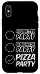 Coque pour iPhone X/XS Republican Party Decromatic Party Pizza Party --