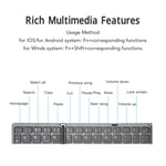 BT Keyboard Triple Fold Multiple Device Connection Wireless Keyboard For Lap BST