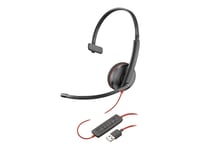 Poly Blackwire C3210 - Blackwire 3200 Series - micro-casque - sur-oreille - filaire - USB-A - noir - Certifié Skype, certifié Cisco Jabber, Certifié Avaya