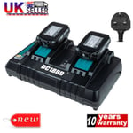 For Makita DC18RD 18v Li-Ion Twin Double Port Rapid Battery Charger 240V