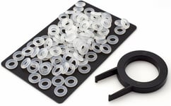 120x Noise Dampener / O-Rings / amortisseurs de bruit avec anneaux inclus. Extracteur de touches pour Cherry MX. Claviers avec touches d¿éclairage (LED), TRANSPARENT, dureté: XL SOFT (Shore 45A)