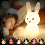 Devenirriche - Nazalus-Vente chaude-Lapin Veilleuse Bebe Tactile 7 Couleurs usb Rechargeable Peut être Chronométré Veilleuse Enfant Deco Lampe Pour