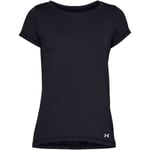 Under Armour Womens Heatgear Armour Short Sleeve Shirt L Black