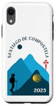 Coque pour iPhone XR Randonneuse avec sac à dos 2025 de Saint-Jacques-de-Compostelle