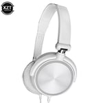 White without mic Casque filaire l's sur l'oreille, écouteurs stéréo, casque réglable flexible, musique basse HiFi, ensembles de sauna, PC, téléphone MP3 ""Nipseyteko