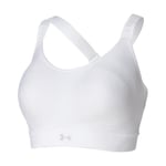 Brassière de sport pour femme Under Armour Infinity avec maintien normal pour impact modéré - Blanc