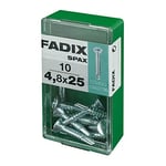 Box S, 10 Units, Threaded Screws, CP Automotive, Cinc 4.8 x 25 mm FADIX