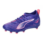 PUMA Ultra 5 Match FG/AG Jr Soccer Shoe, Lapis Lazuli White-Sunset Glow, 29 EU