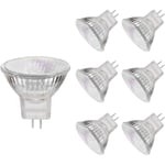 MR11 Halogenlampor, 20W 12V MR11 GU4 Halogen Spotlampor, Varmvit, 6-pack