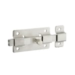 Thirard - Targette pêne plat pour porte d'ameublement, 75mm, inox