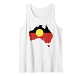 Australian Aboriginal Flag Map Indigenous Art Tank Top