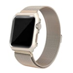 INF Apple Watch 1/2/3 Armband Med Displayram Milanesisk Loop 38 Mm - Guld