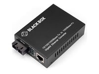 Black Box - Fibermedieomformer - 1Gbe - 10Base-T, 1000Base-Lx, 1000Base-Tx, 100Base-Tx - Rj-45 / Sc-Enkeltmodus - Opp Til 10 Km - 1310 Nm