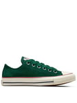 Converse Womens Color Pack Suede Ox Trainers - Dark Green, Green, Size 7, Women