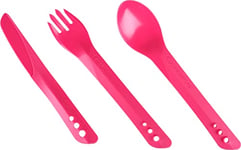 Lifeventure, Travel & Outdoor Interlocking Cutlery Set Ellipse Ensemble de Couverts emboîtables pour Camping, Voyage et extérieur Mixte, Rose, Taille Unique