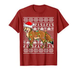 Ugly Xmas Lighting Santa Hat Coyote Christmas T-Shirt