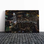 Big Box Art Canvas Print Wall Art Dubai at Night | Mounted and Stretched Box Frame Picture | Home Decor for Kitchen, Living, Dining Room, Bedroom, Hallway, Multi-Colour, 20x14 Inch