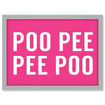 Funny Toilet Wall Art Poo Poo Pee Pee Bathroom Sign Decor Artwork Framed A3 Wall Art Print