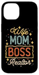 Coque pour iPhone 14 Wife Mom Boss Realtor Courtier hypothécaire Agent immobilier