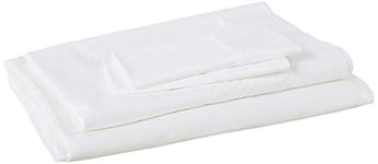 Nautica - Queen Sheet Set, Cotton Percale Bedding Set, Crisp & Cool, Lightweight & Breathable (White, Queen)