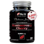 Montmorency Cherry Capsules 3200mg - 90 Tart Cherry Capsules - 3 Month Supply