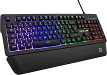 Clavier Gamer AZERTY Filaire USB - Rétro-Éclairage RGB LED Multicolore, Repose-P