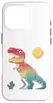 iPhone 16 Pro Pixel Dinosaur Retro Style - 8-Bit Dino Graphic Case