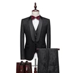 (Veste+Pantalon+Gilet+Chemises)Costume Hommes Mariage Business Slim Fit Smoking Simple Poitrine À Deux Boutons, Men Suits 3 Piece Pour Fête Confort Blazer Xhm340p