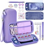 Étui Switch Lite Accessoires Pour Ns Switch Lite 17 En 1 Avec Etui De Transport Switch Lite, Etui De Jeu Switch, Protection D'Ecran Switch Lite, Support Switch(Violet)[YIN145474]