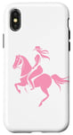 Coque pour iPhone X/XS Cowgirl Riding Horse Lover Horse Lover