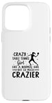 Coque pour iPhone 15 Pro Max Joueur de ping-pong Crazy Table Tennis Fille