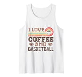 I love Coffee and Basketball Cute Kawaii Tank Top