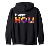 Happy Holi Love Indian Hindu Spring Holi Festival Of Colors Zip Hoodie