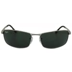 Ray-Ban Mens RayBan Sunglasses 3498 004/71 Gunmetal Green 61mm - Grey - One Size