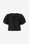 Gina Tricot - Blus Puff Sleeve Blouse - Svart