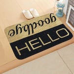 Auxsoul Tapis de porte en flanelle Bienvenue Hello pour salle de bain, véranda, linge, salon, cuisine, 40,6 x 61 cm Style 04